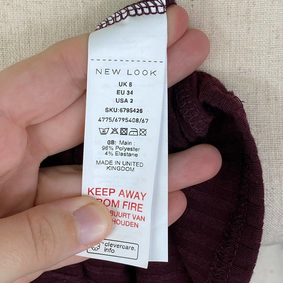 NWT New Look Frill Shoulder Top Size 2 - Picture 4 of 5